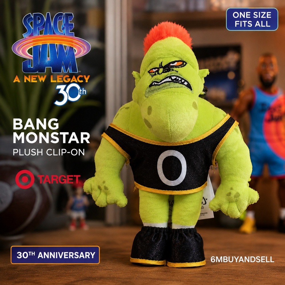 Space Jam 30th Anniversary Bang Monstar Plush Clip On Green Alien Toy Target